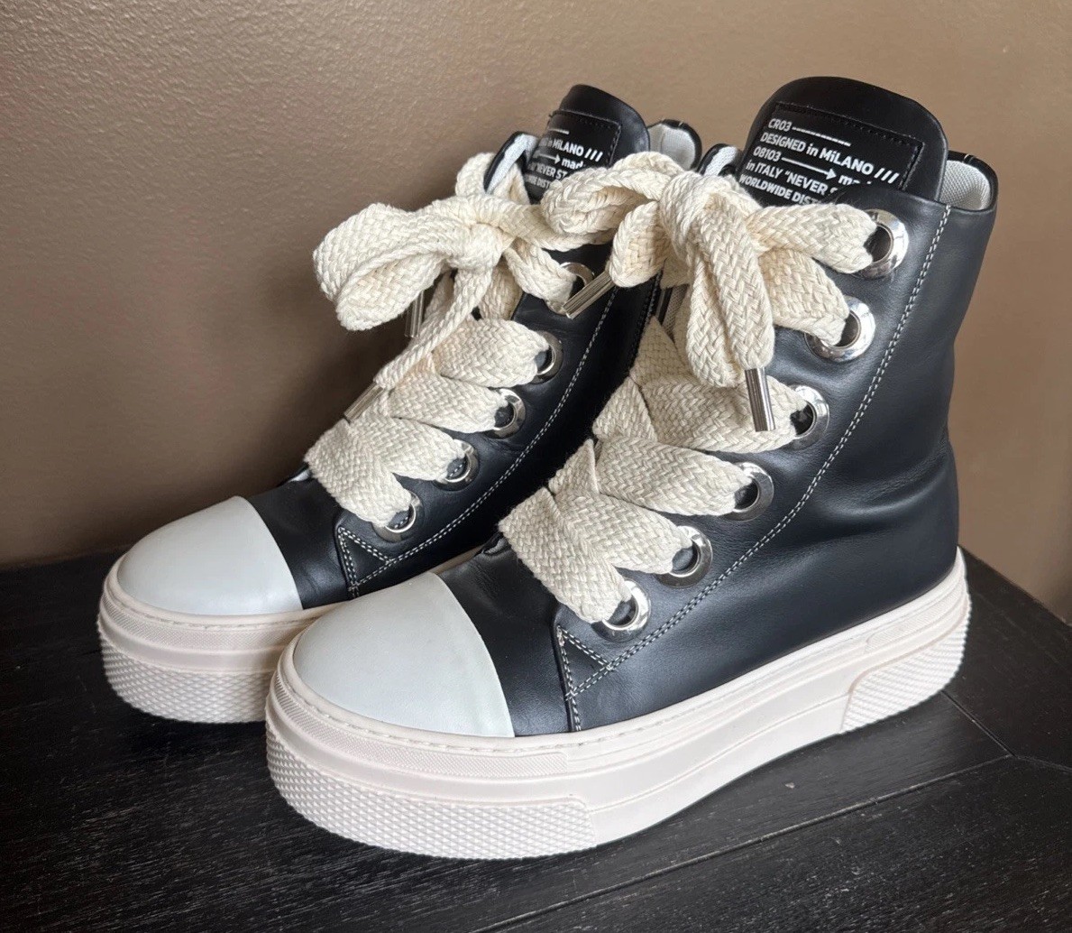 Cristian Zerotre Calipso 300 Women Black High Top Shoe Size: 41 Us 10-10.5 CR03