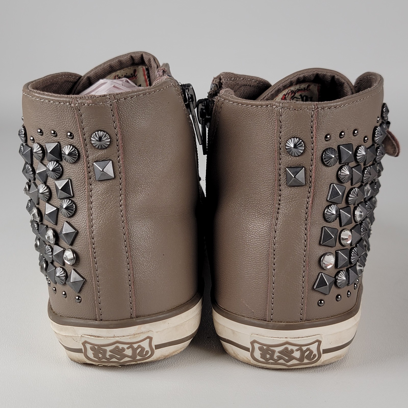 Viper Brown Leather Sneaker Stud Buckle Zip Punk Goth Street Party Go Women’s 36