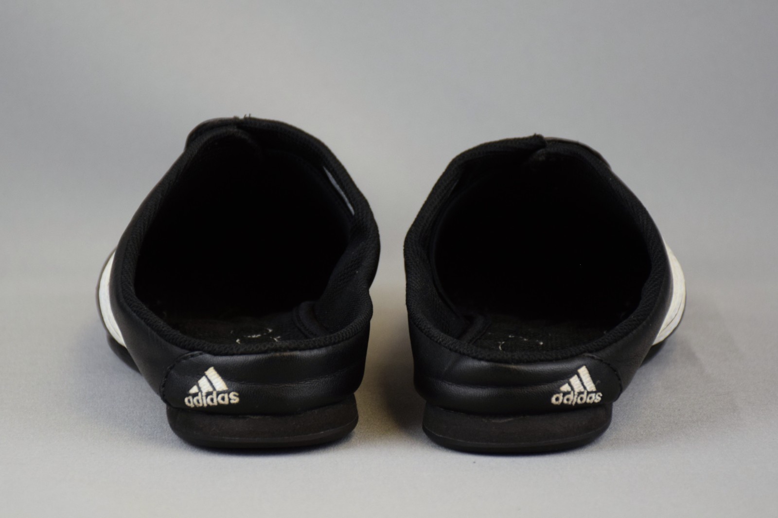 Rare Adidas 017104 Vintage Leather Clogs / Mules Black Shoes US 7.5/EU 39/UK 6
