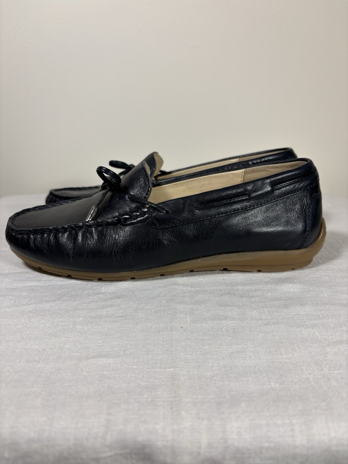 Ara Women’s Amarillo Driving Moccasin Leather Loafer, Navy Size 7 US