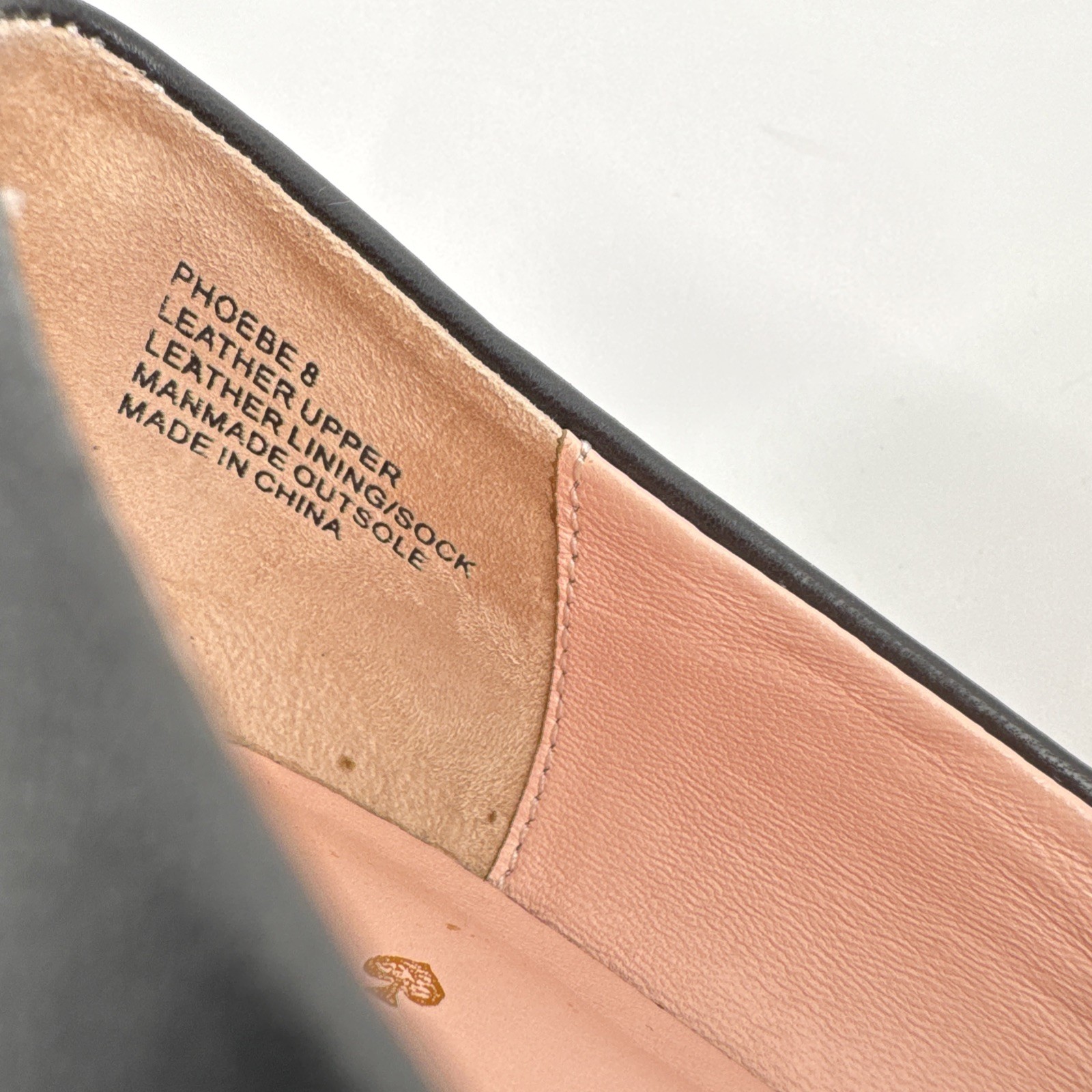 Kate Spade New York Phoebe Black Leather Gold Logo Ballet Flats 8 City Preppy