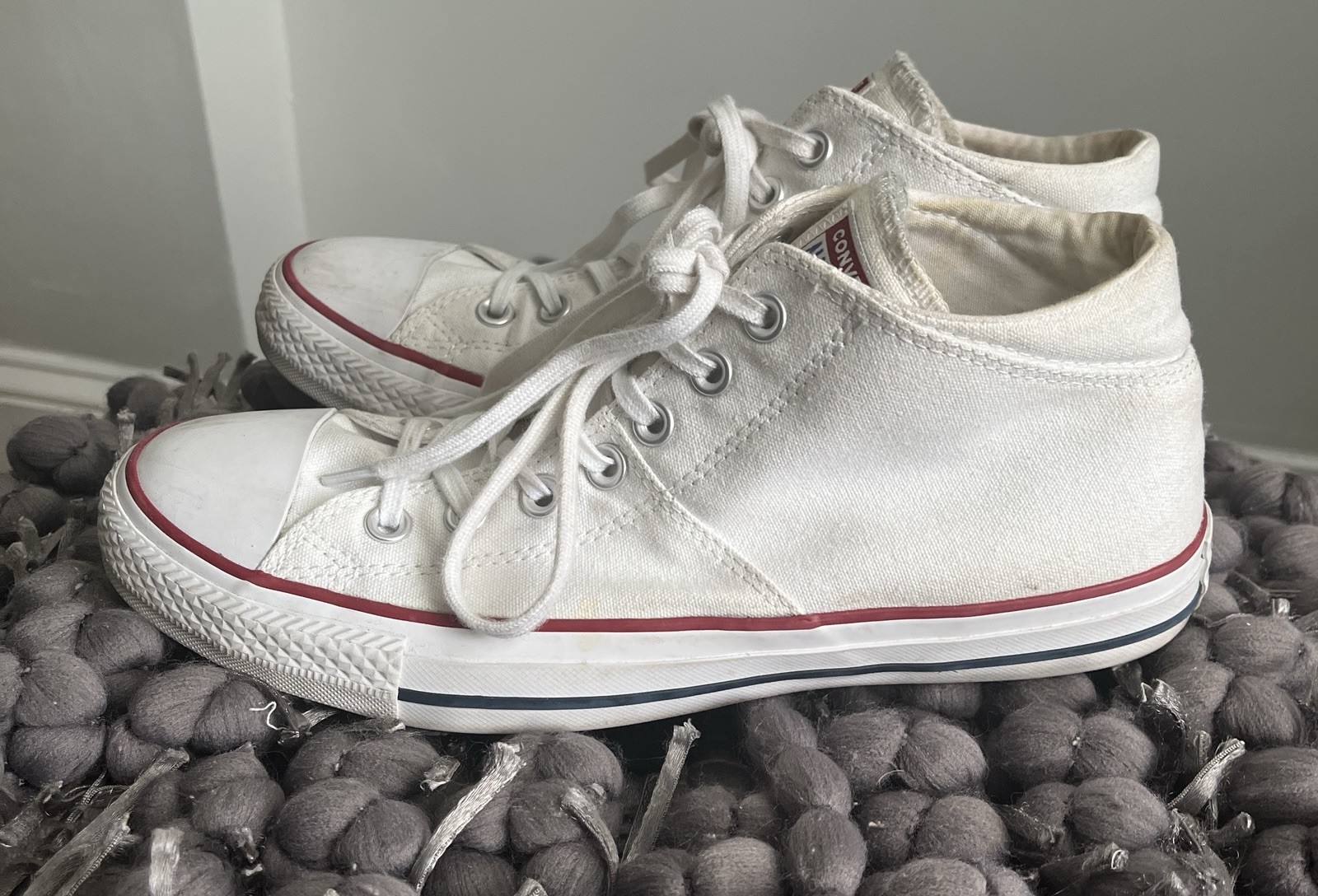Converse All Star Chuck Taylor Madison Mid Triple White Lace 563511F Sneakers 10