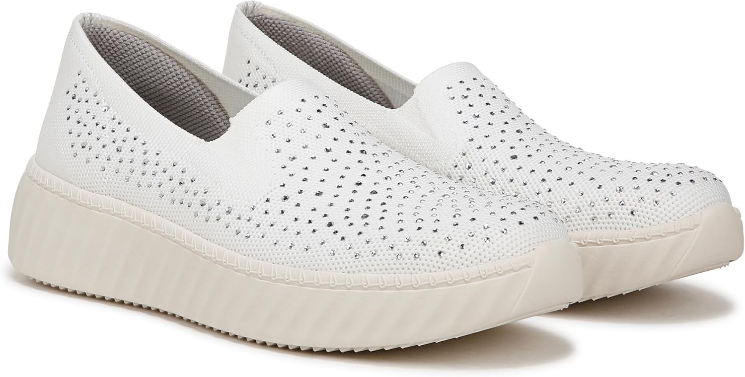 BZees Women’s Wednesday Bright White Slip-On Sneakers NW/OB 6.5M