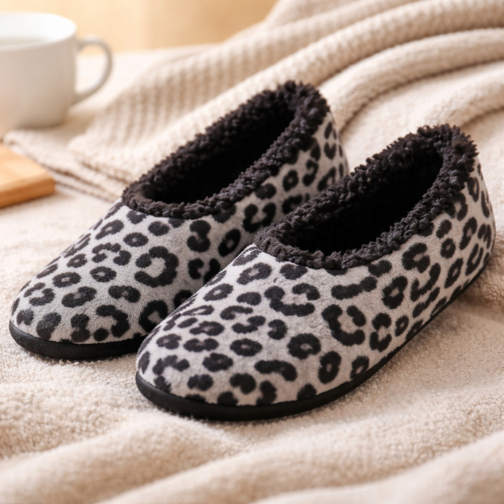 Isaac Mizrahi Sherpa Lined House Slippers Womens Cozy Plush Indoor footwear