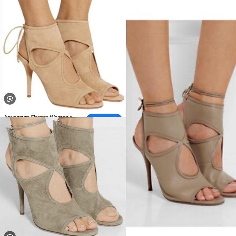women aquazzura sandals beige suede 39.5