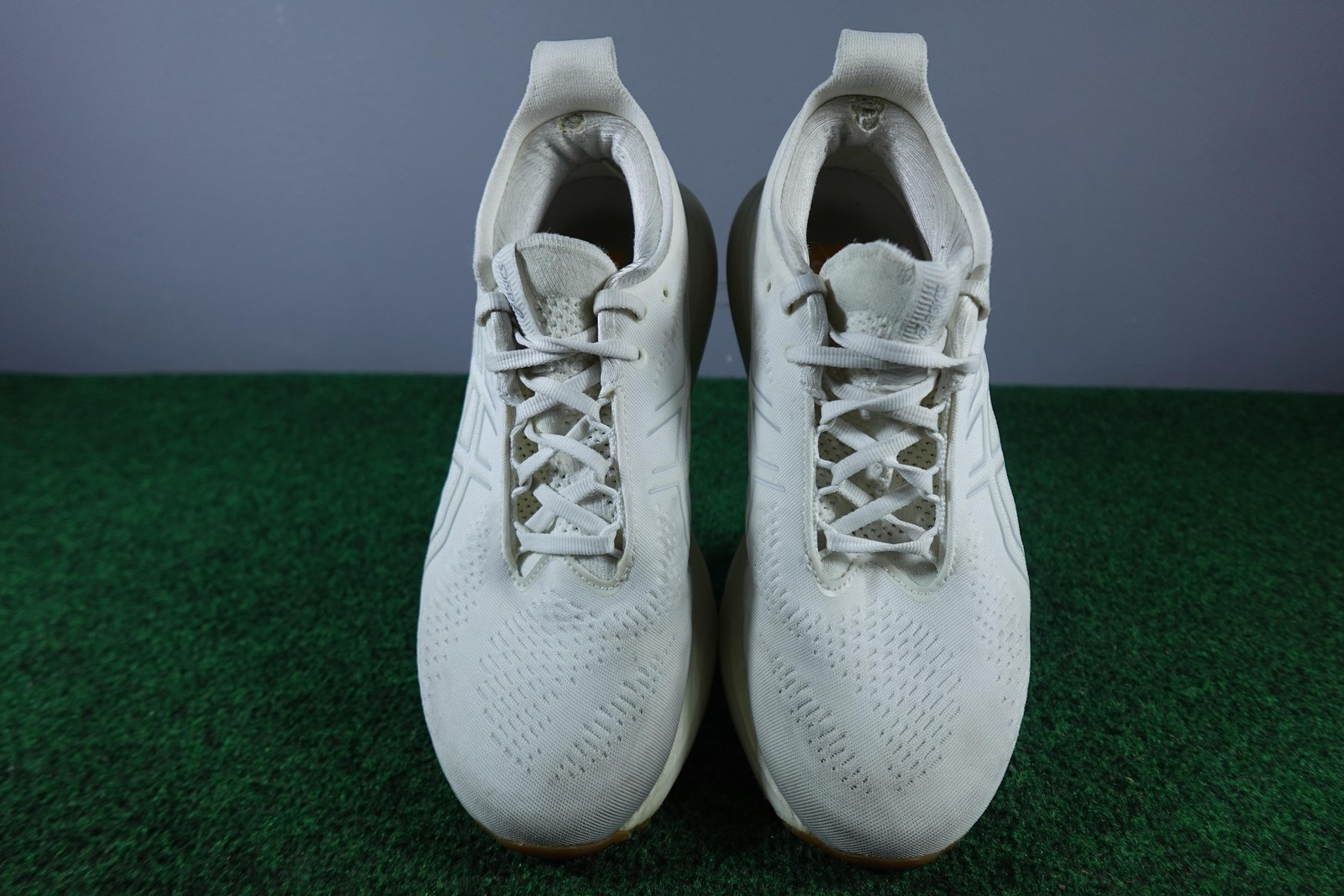 ASICS GEL-Nimbus 25 Shoes Womens Size 8 White Knit Running Sneakers 1012B356