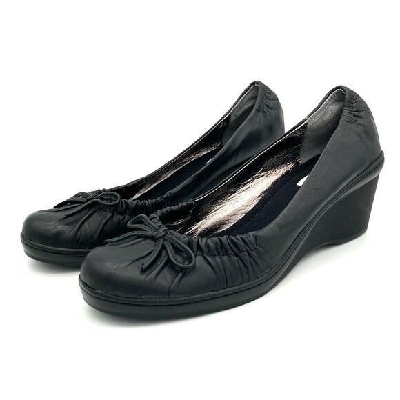 Steve Madden Randii Ballet Wedges Women’s Size 10 Retro Y2K Goth Witchy Leather