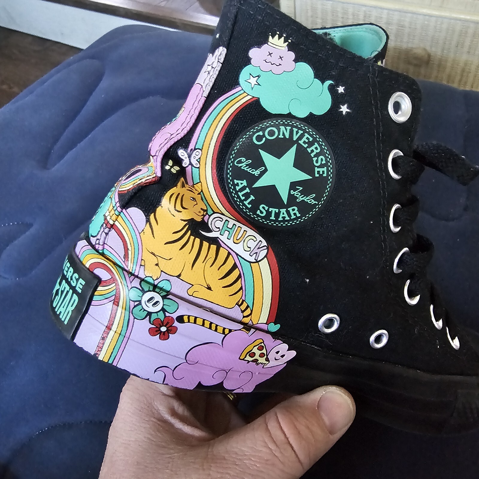 Converse Chuck Taylor All Star Psychedelic Black Multicolor Mens Sz 4 Womens 6