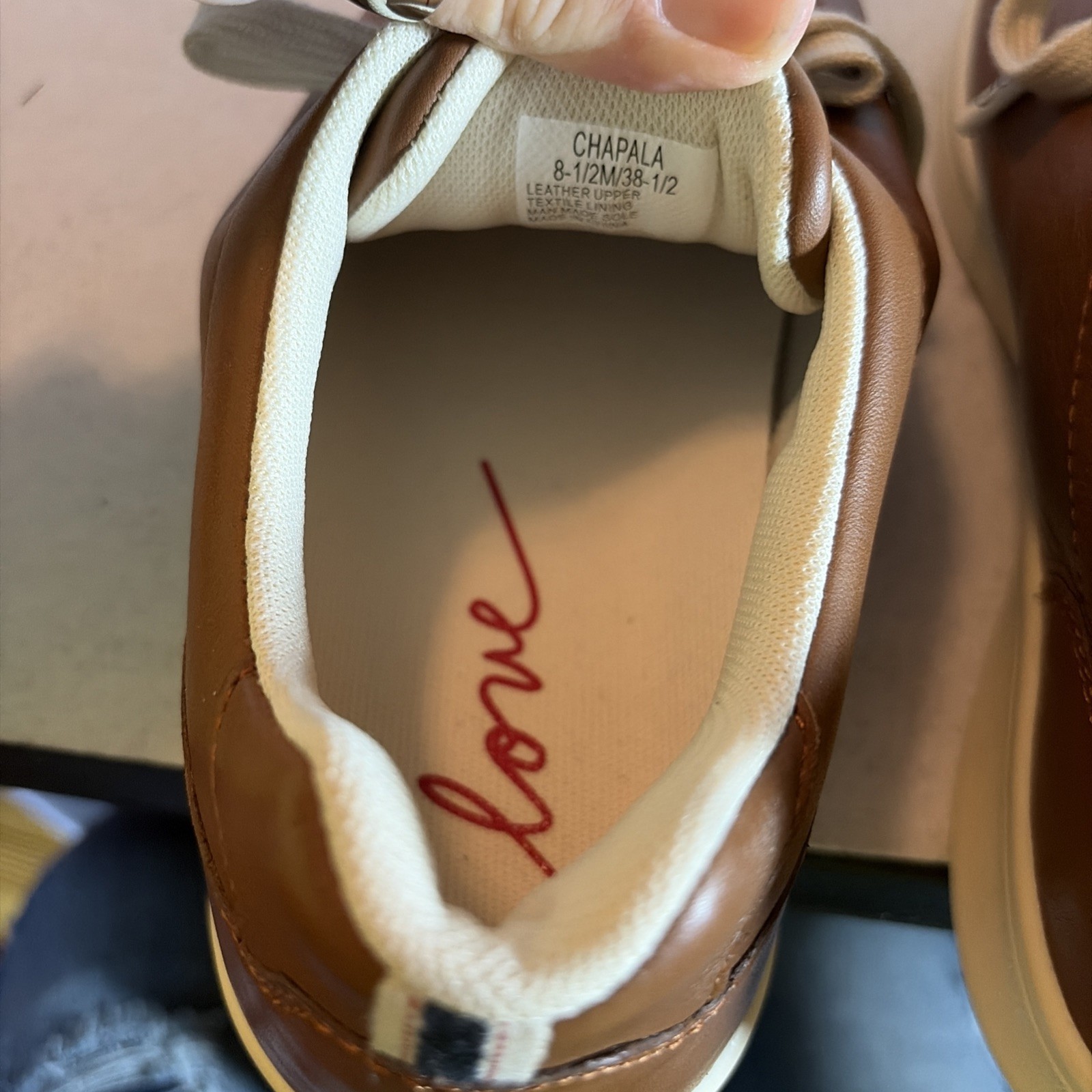 ED Ellen Degeneres Leather Chapala Lace Up Sneakers Brown 8.5M -NEW