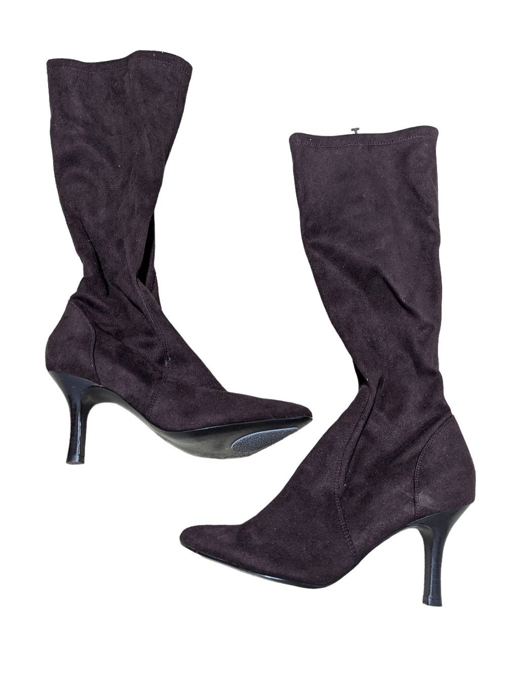 Isaac Mizrahi for Target Women’s Brown Faux Suede Heeled Jeni Boots Size 9.5