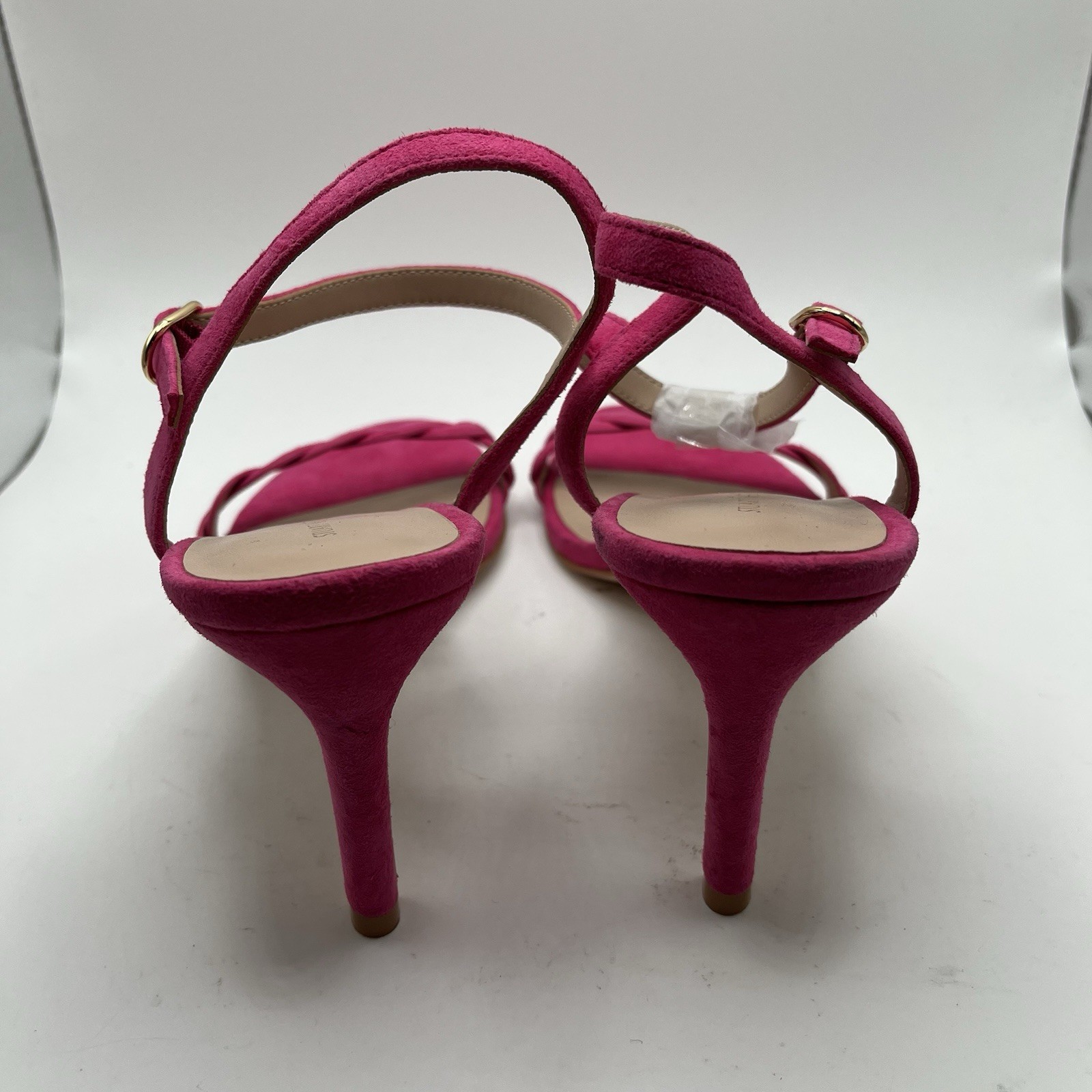 Stuart Weitzman Dancer Twistie 100 Pink Suede Sandals Size 8.5