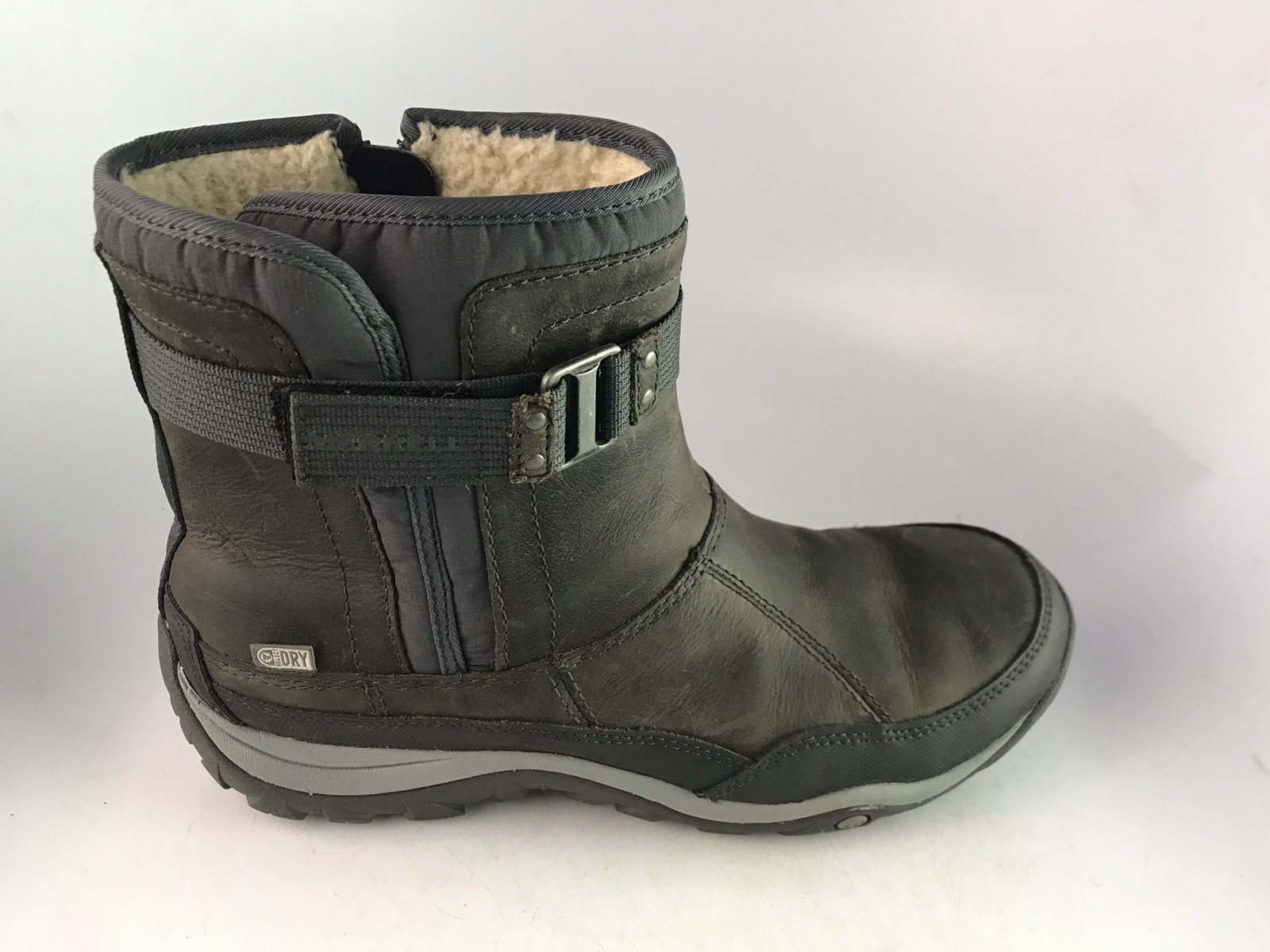 Merrell Women’s Murren Strap Waterproof Snow Boot Pewter Gray Sz 9.5 US