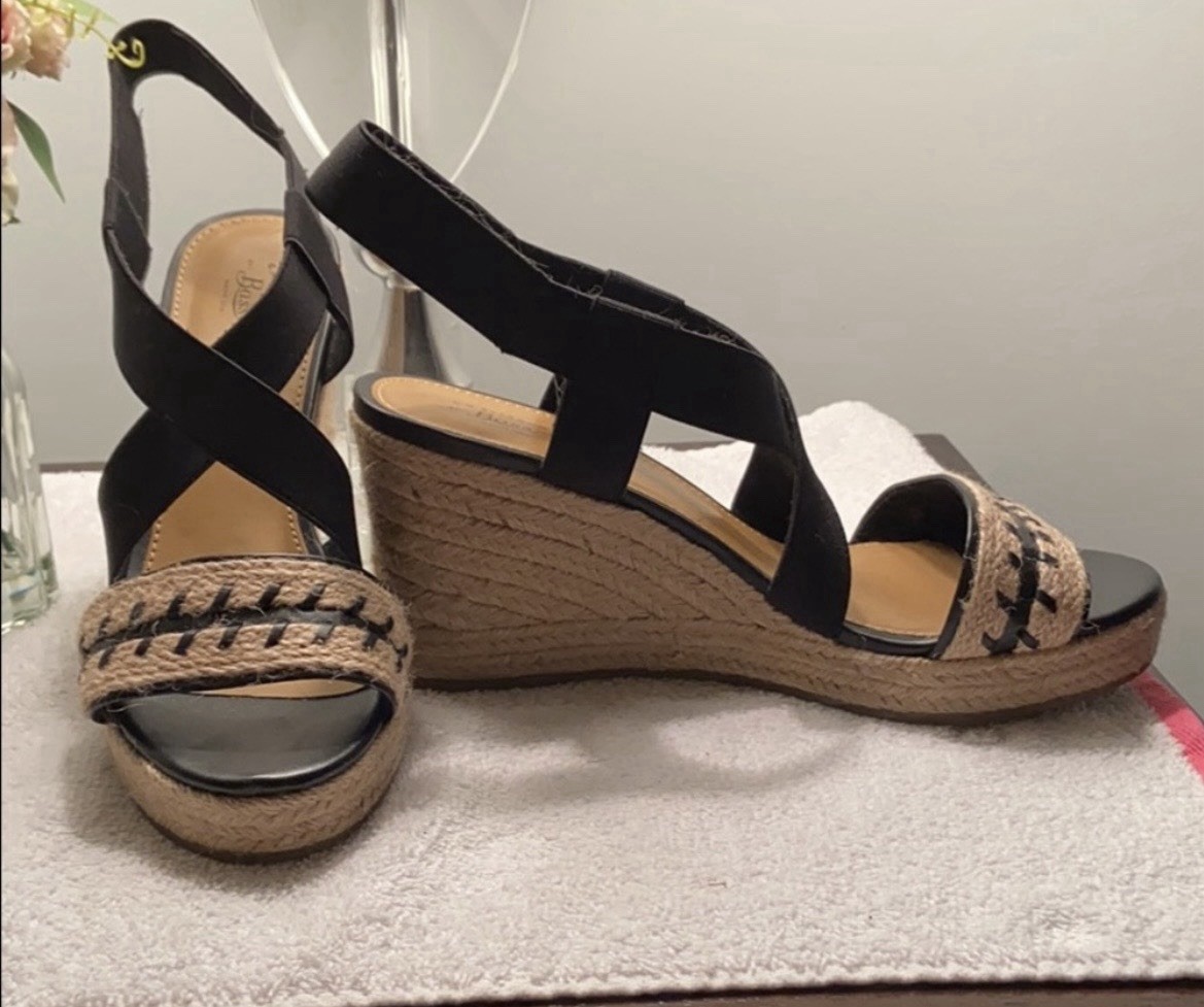 G.H. Bass & Co. Rylee 3-1/2” Wedge Espadrilles Sandal.
