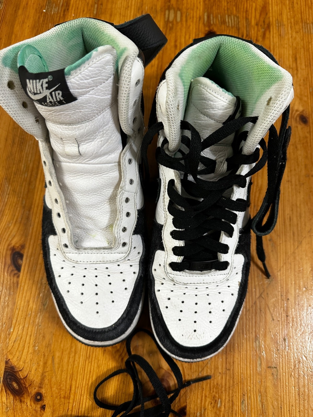 Nike Sneakers Air Force 1 High Retro Black White Leather US 8.5 DN4161-991