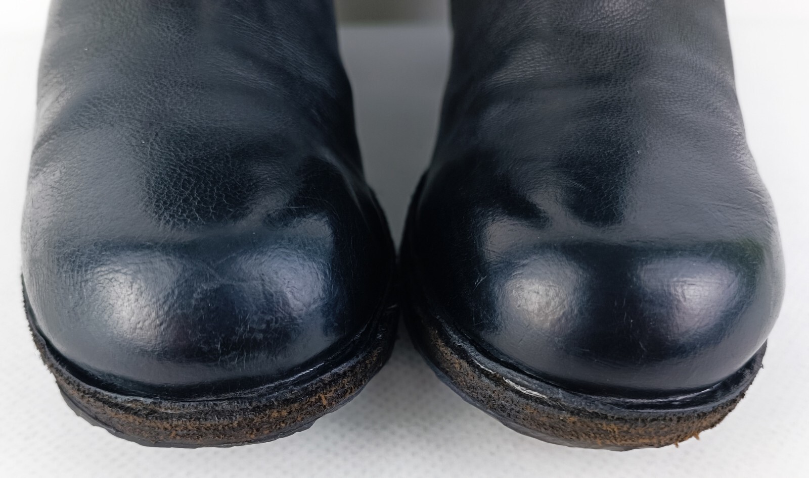A.S.98 AirStep Womens Black Micro-textured Leather Biker Boho Boots Size EU 37