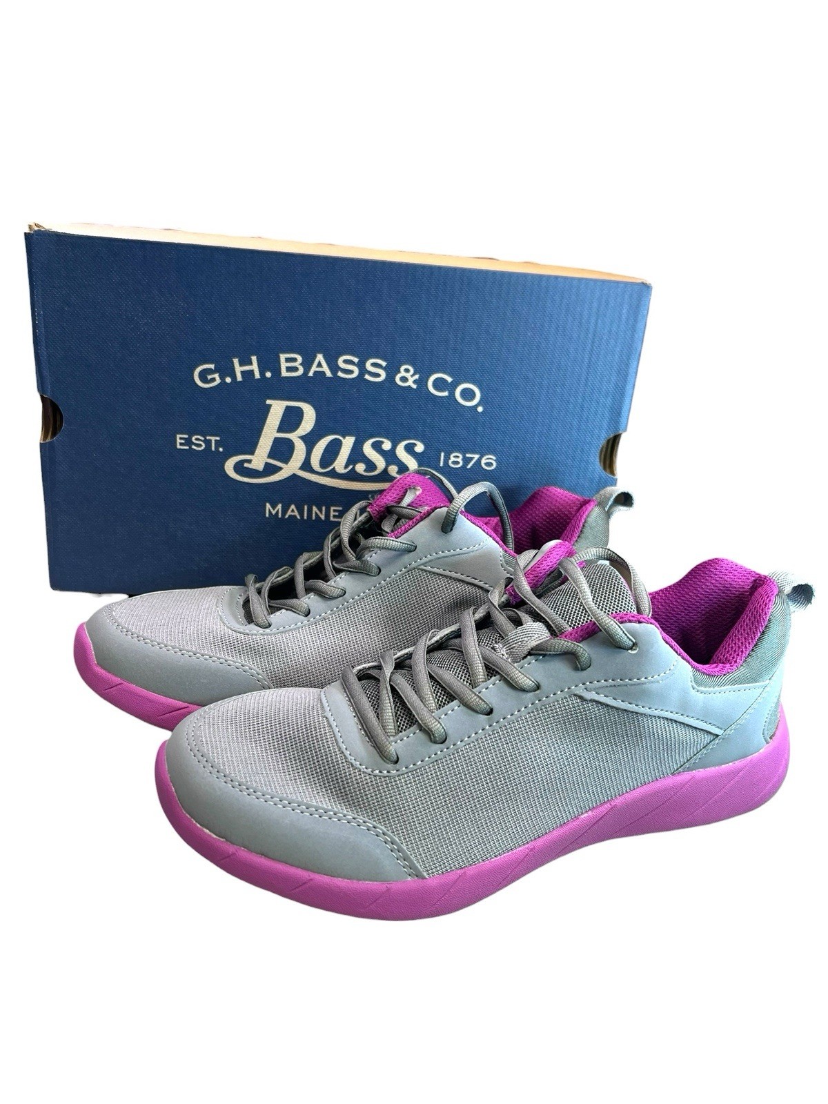 Women’s G.H. Bass & Co. Sneakers 7.5 M Roam Pink And Gray New With Box