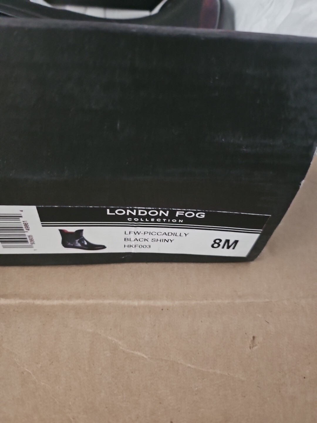 NIB London Fog Piccadilly Rain Boots, Women’s Size 8 M,SHINY black (#Trl8)