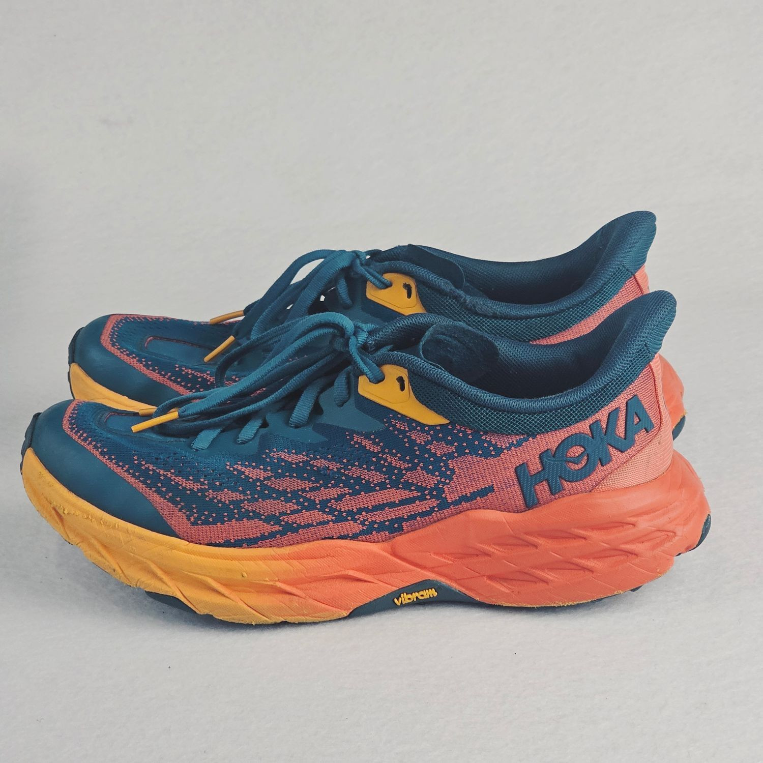 Hoka Speedgoat 5 Women’s Trail Running Shoes Size 8.5B Blue Orange