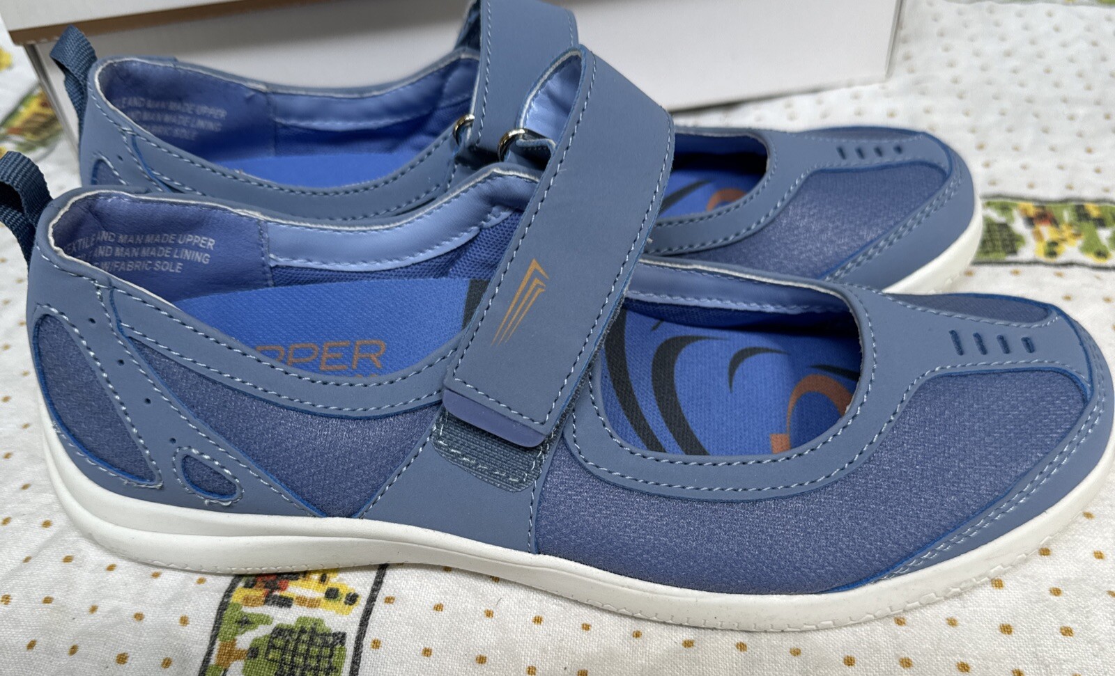 Copper Fit Womens Mary Jane Strap Blue Shoes Size 7 Medium (B,M) New W/Box