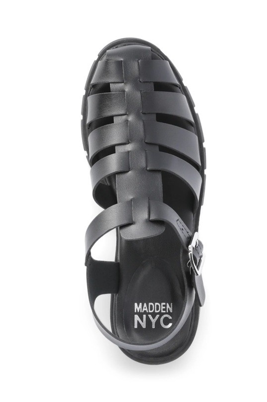 Steve Madden NYC Women’s Fisherman Sandals Size 6 Chunky Heel Black