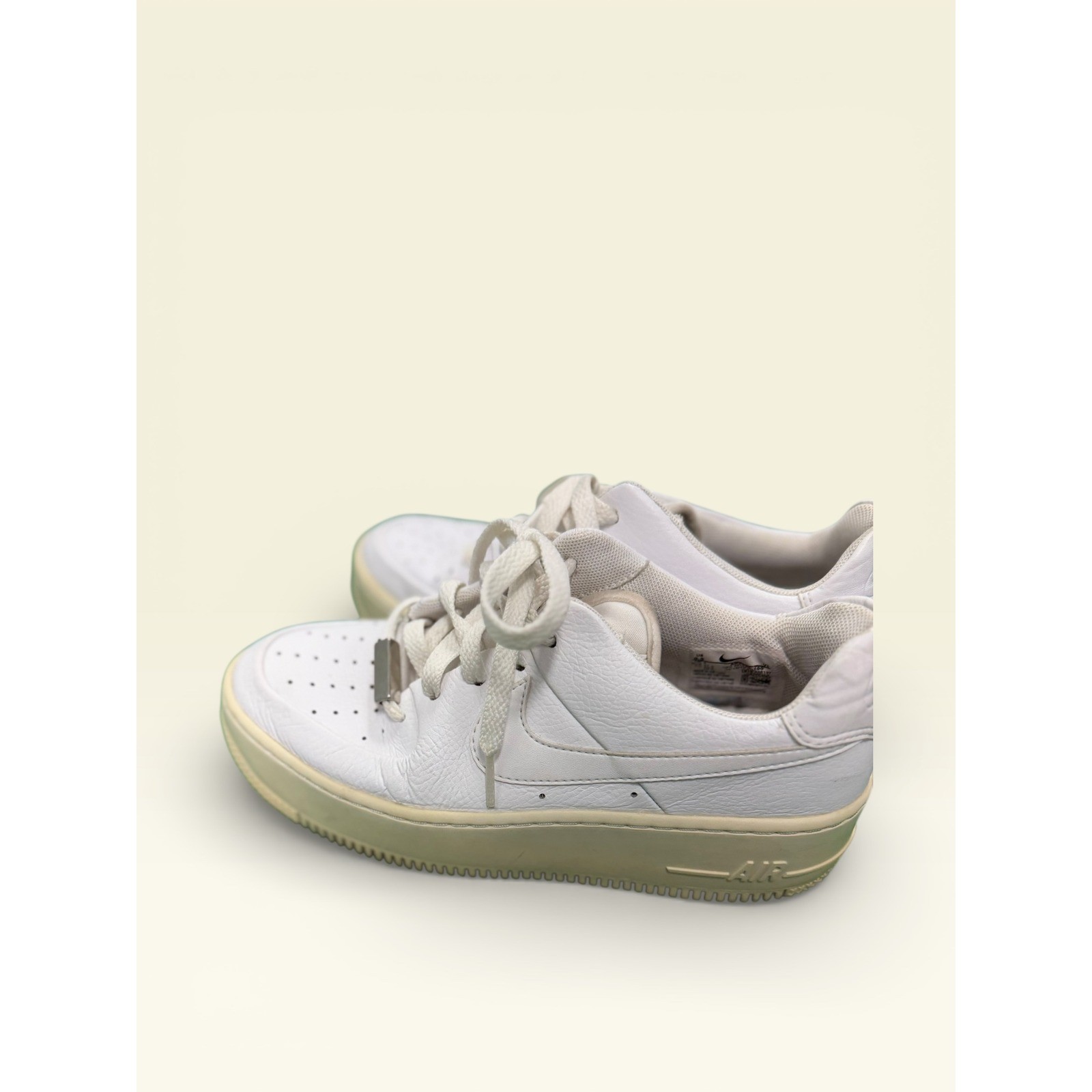 Nike Air Force 1 Sage Low Platform White Leather Sneakers Women Size 6.5