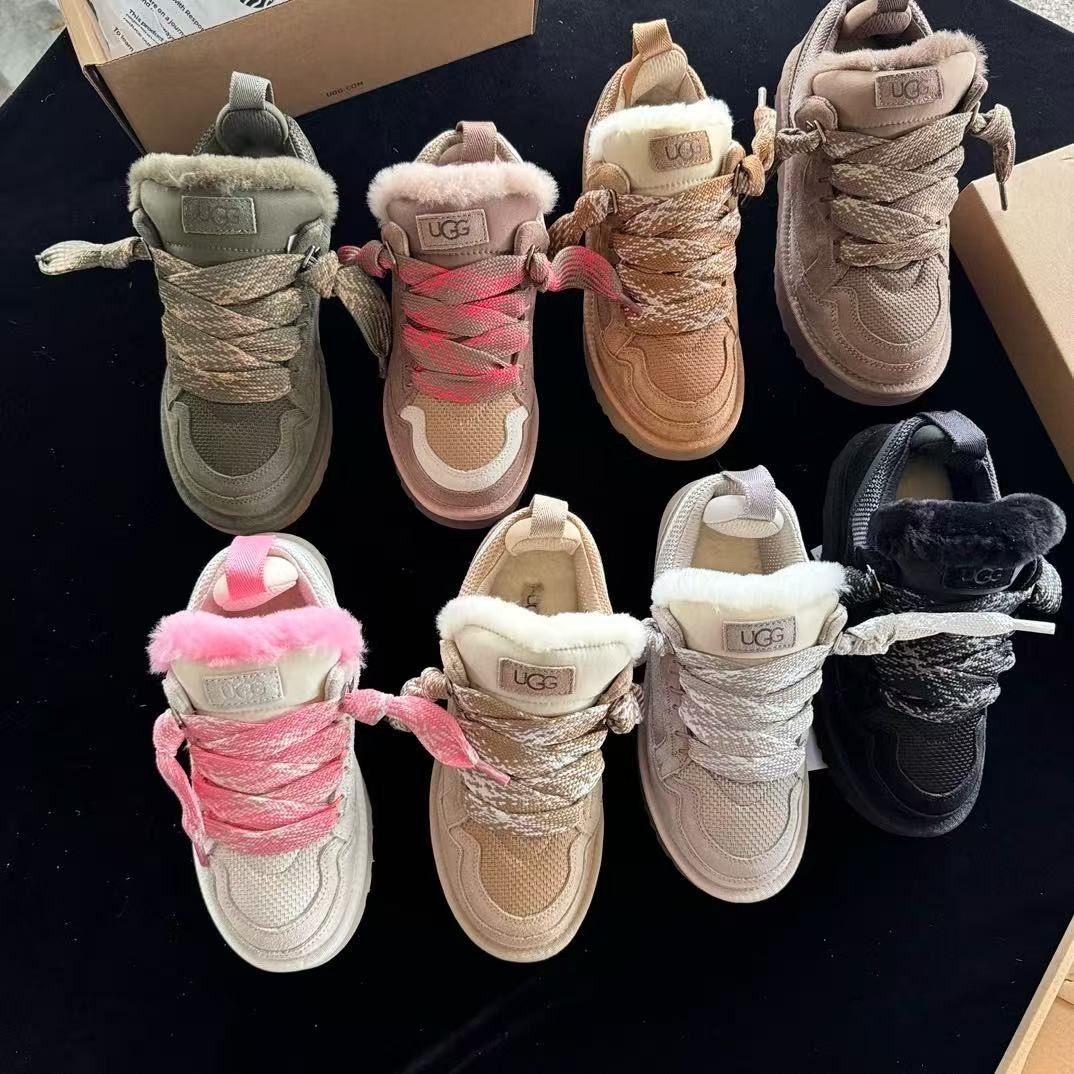 UGG Lowmel Sneakers Trainer Shoes Sheepskin Suede Casual Women Men New US4-US13