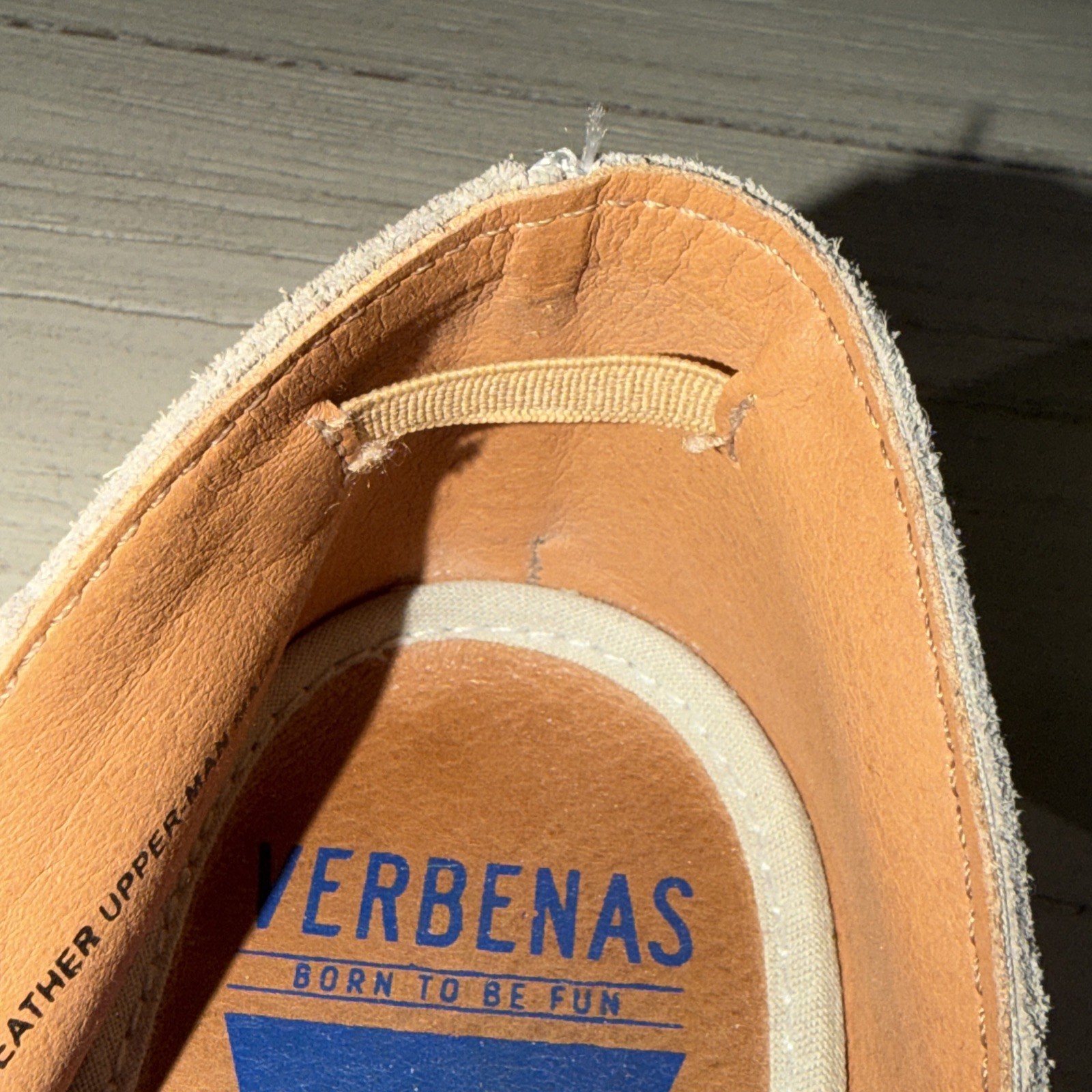Verbenas Cruz Peep Toe Suede Leather Flats Taupe Espadrille Shoes EU 37 US 7 6.5