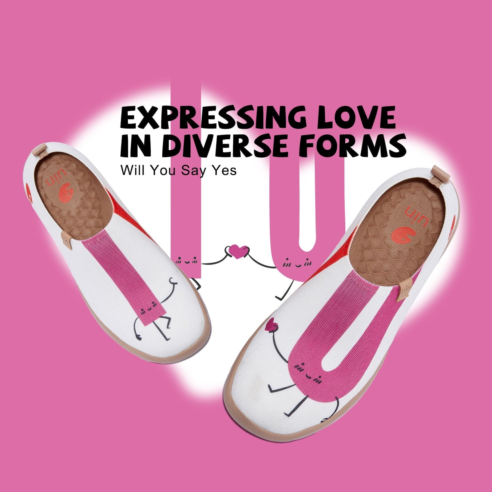 Women Size 5-10.5 UIN Slip On Shoes Canvas Comfortable Loafers «Yes I Do»