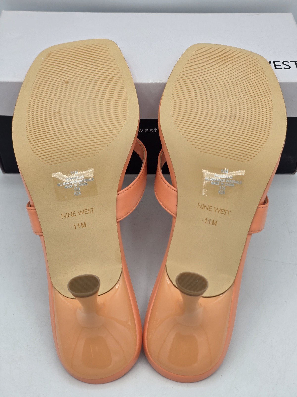 Woman’s Heels Nine West Andela 3 – Orange 800 – Sz 11 M New With Box