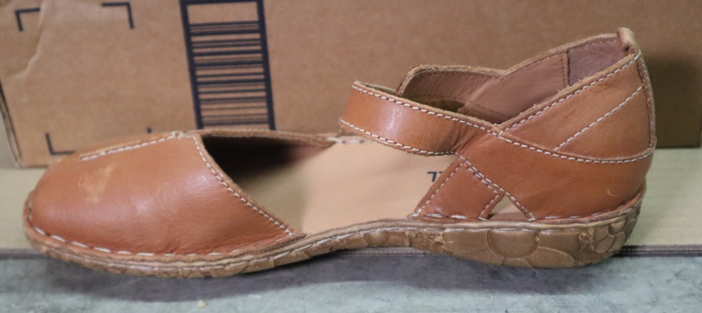 Josef Seibel Rosalie 42 Yellow Leather Comfort Sandals US Womens Size 7.5