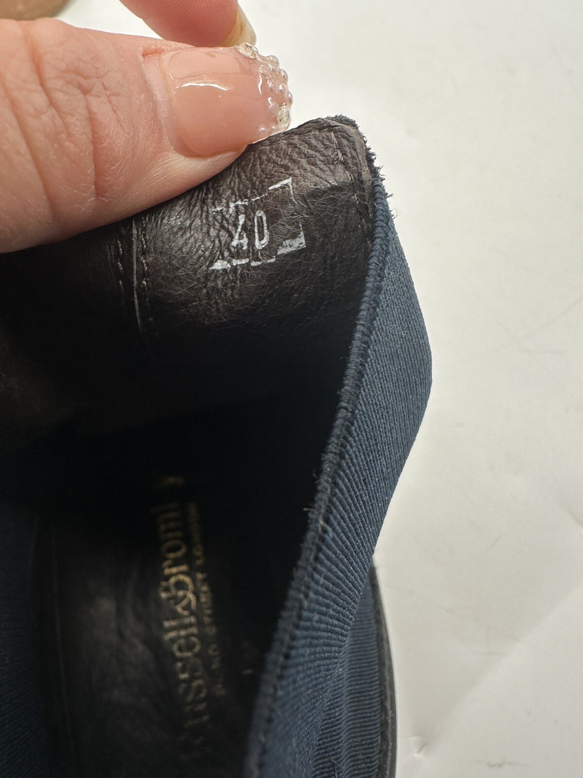 Russell Bromley Women’s US 9 EU 40 Chelsea Ankle Pull On Booties Navy Blue