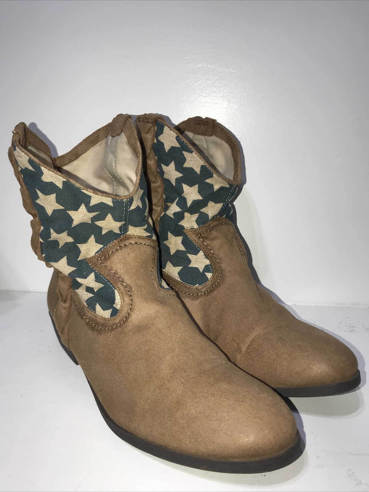 American Rag Americana Cowgirl Rodeo Bootie SZ 9/10 USA Patriotic