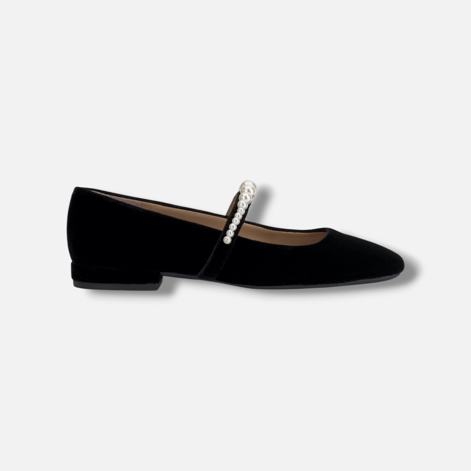 On 34th Women’s Black Sarrya Pearl Mary-Jane Flats Shoe Size 8.5M