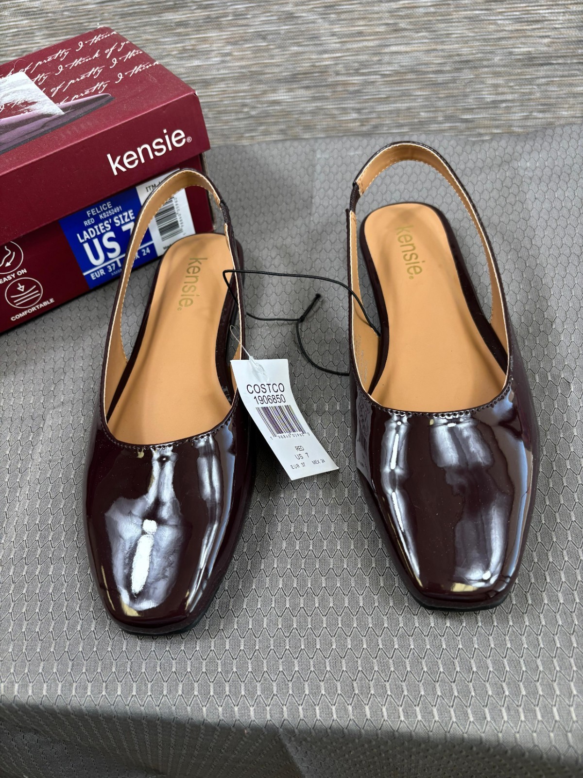 Kensie Felice Women’s Shoes Red Slingback Flats Size 7 New In Box