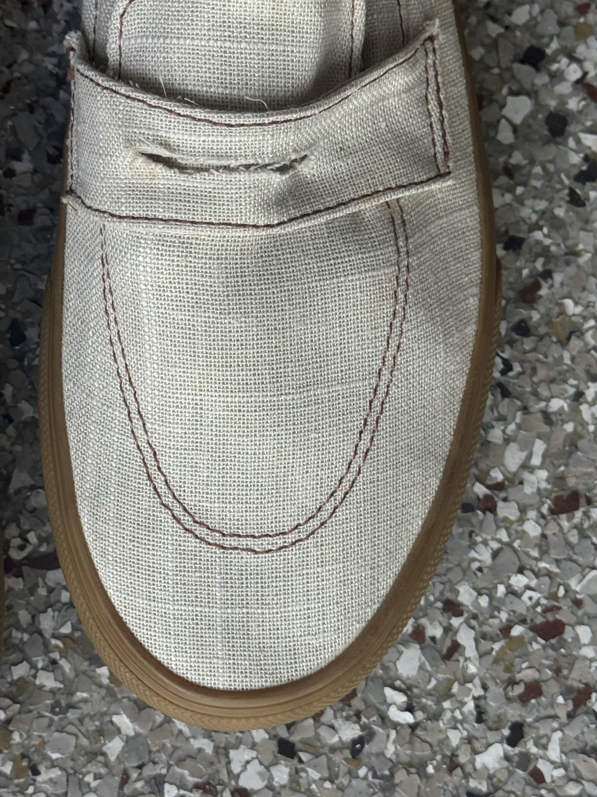 Vans Style 53 Linen Canvas Natural Gum Loafers Unisex Men’s 7.5 Women’s 9