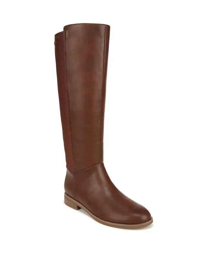 DR. SCHOLL’S Women’s Astir Zip High Shaft Boots 11M Brown Faux Leather/Fabric