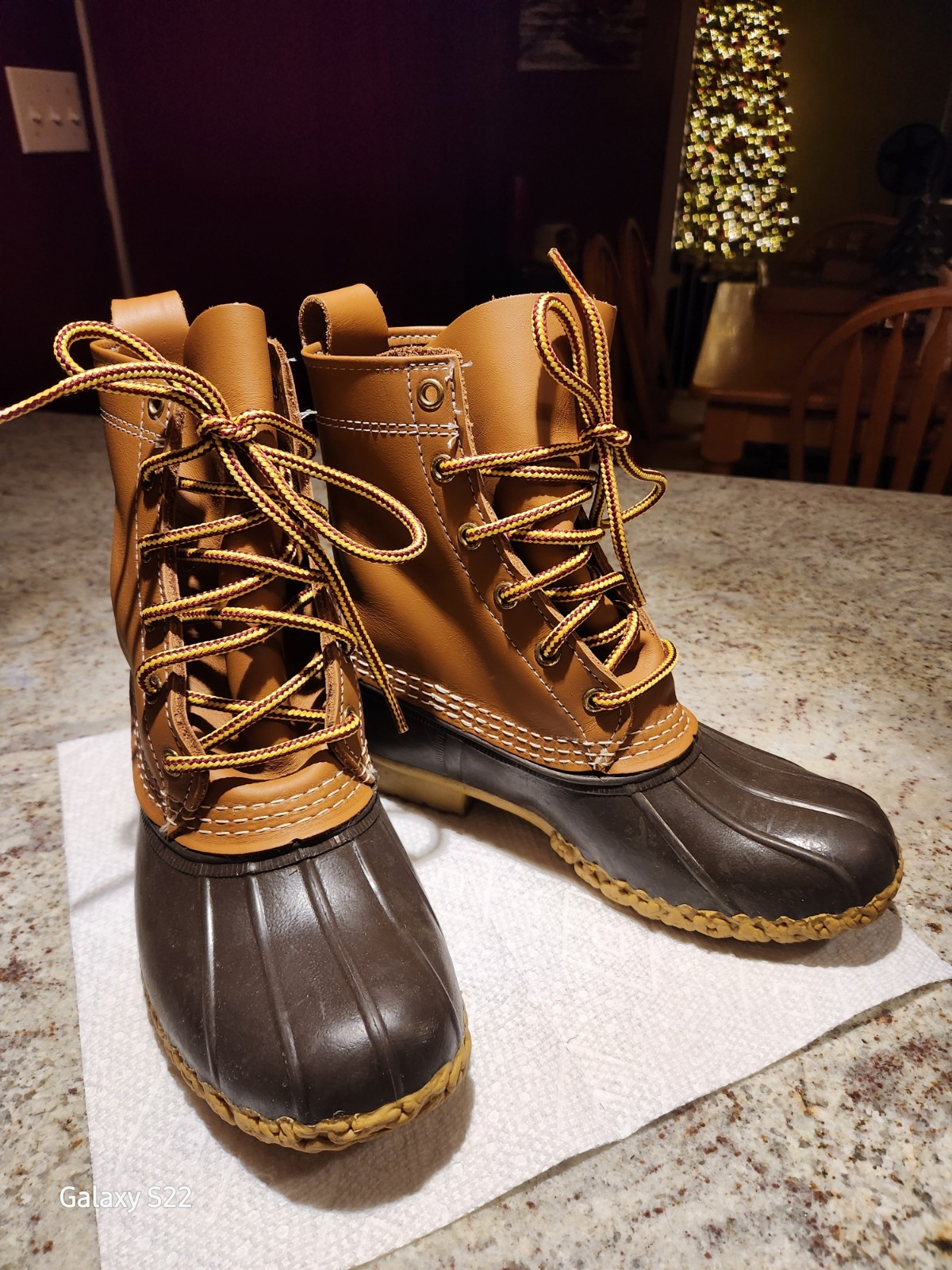 *LL Bean* Bean Boots Leather Unlined Ankle «Duck Boots» Brown – Women’s 6M – EUC