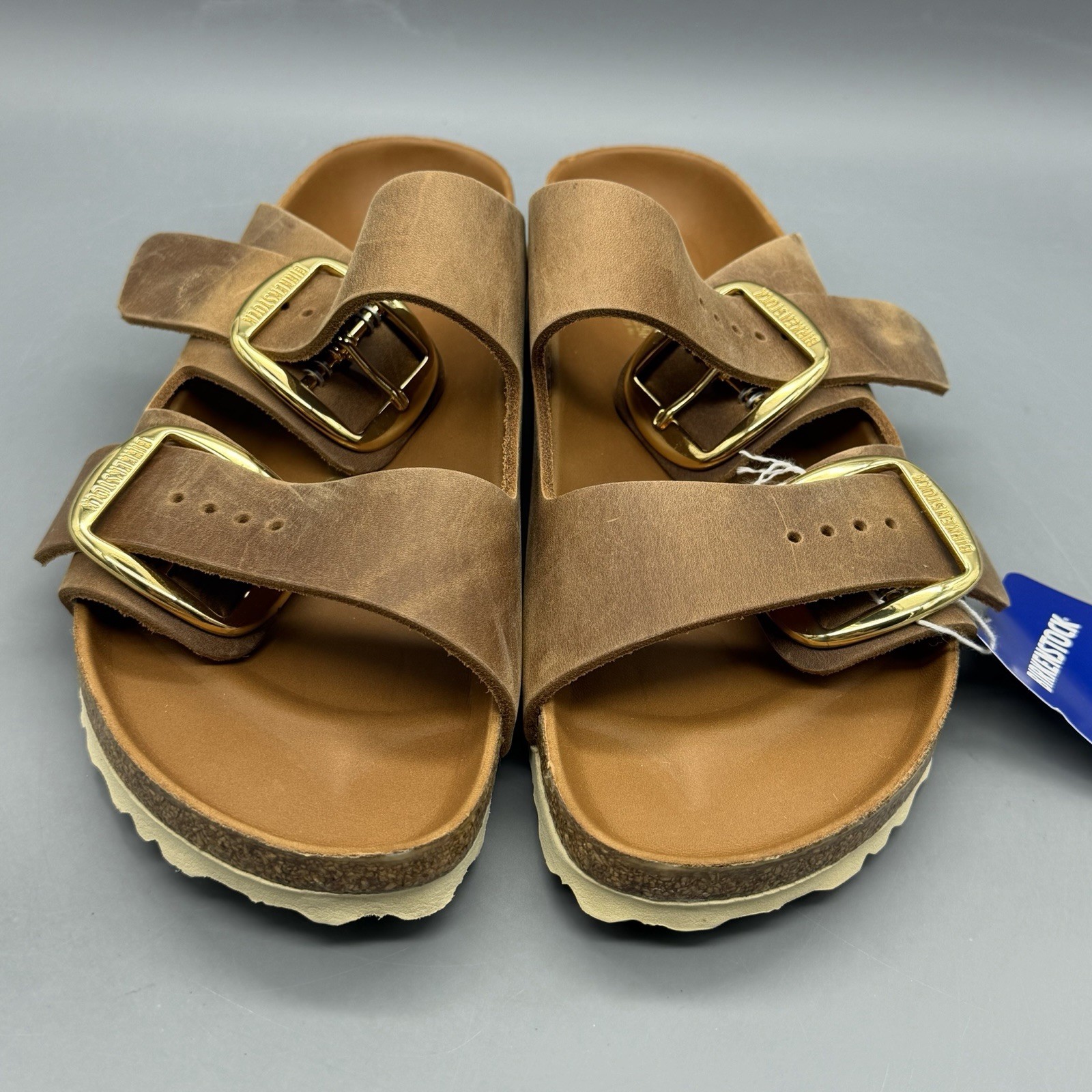 Birkenstock Arizona Big Buckle Women’s EU 39 US 8 Leather Sandal Cognac Narrow