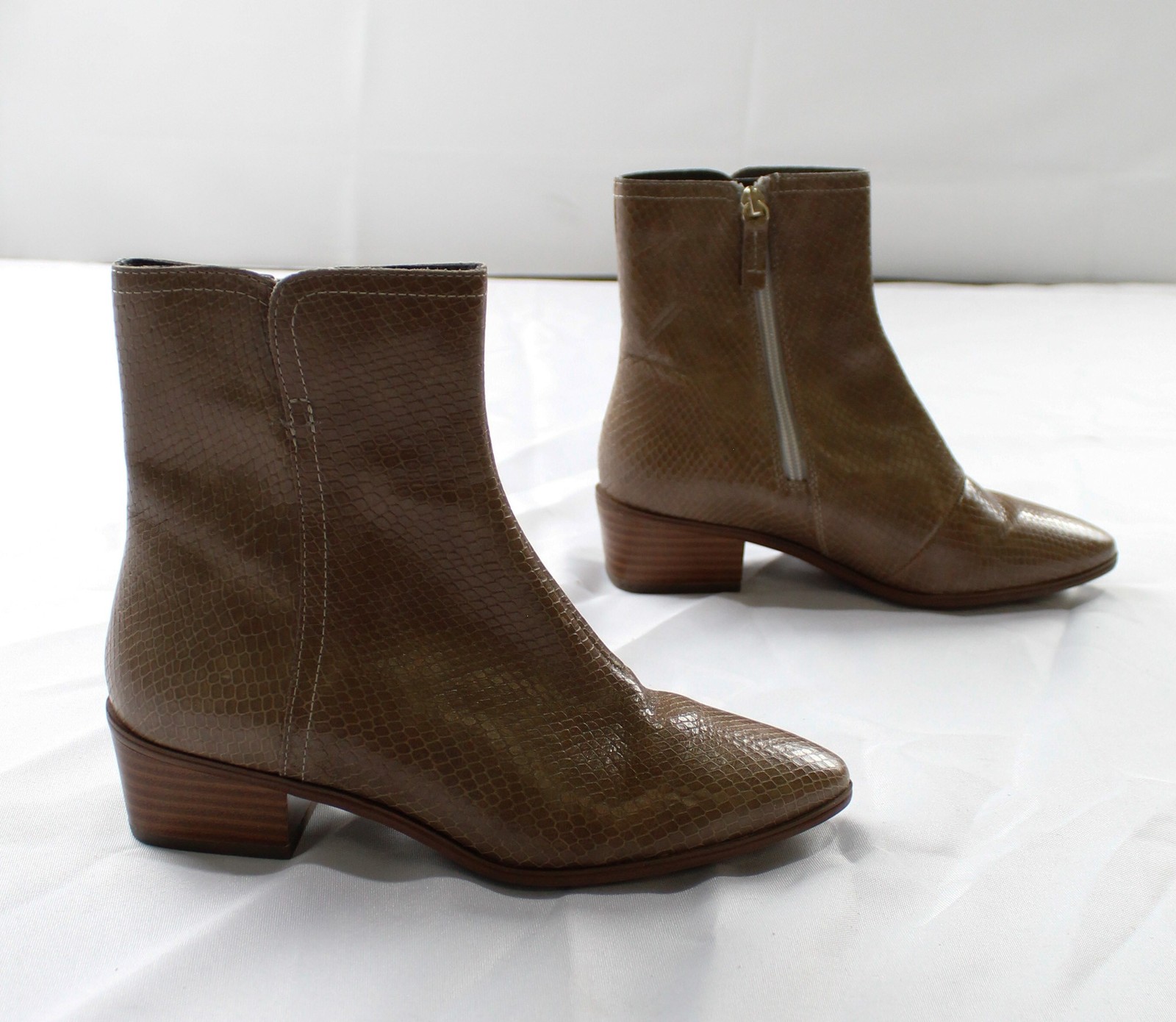 Rockport Women’s Geovana Snake Skin Ankle Boots LB3 Khaki US:6 UK:3.5 EU:36