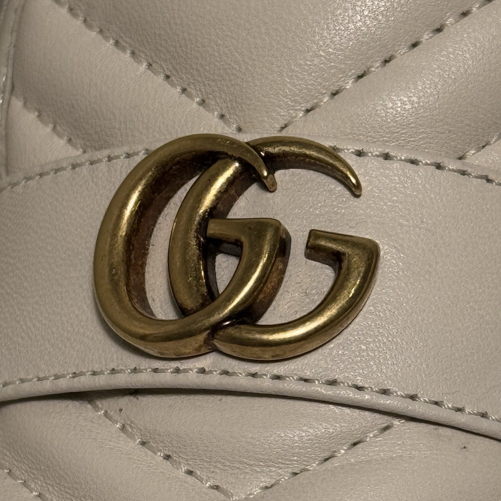 Gucci Marmont GG Platform Loafers Women’s EUR 39 Matelasse Leather Stiched Blue