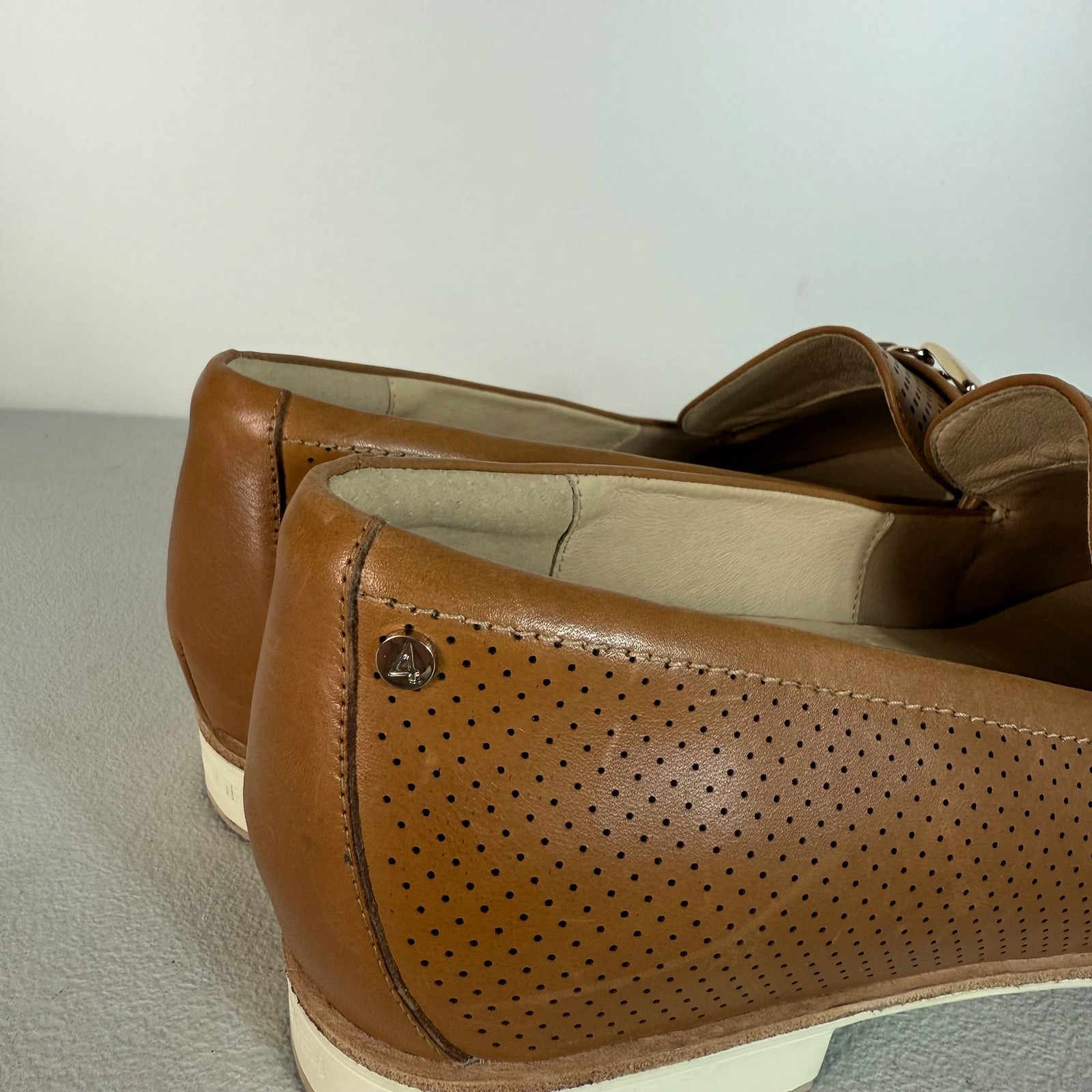 Frankie 4 Jenn Tan Brown Leather Slip On Women’s US 13 UK 10.5 EUR 45 Near New