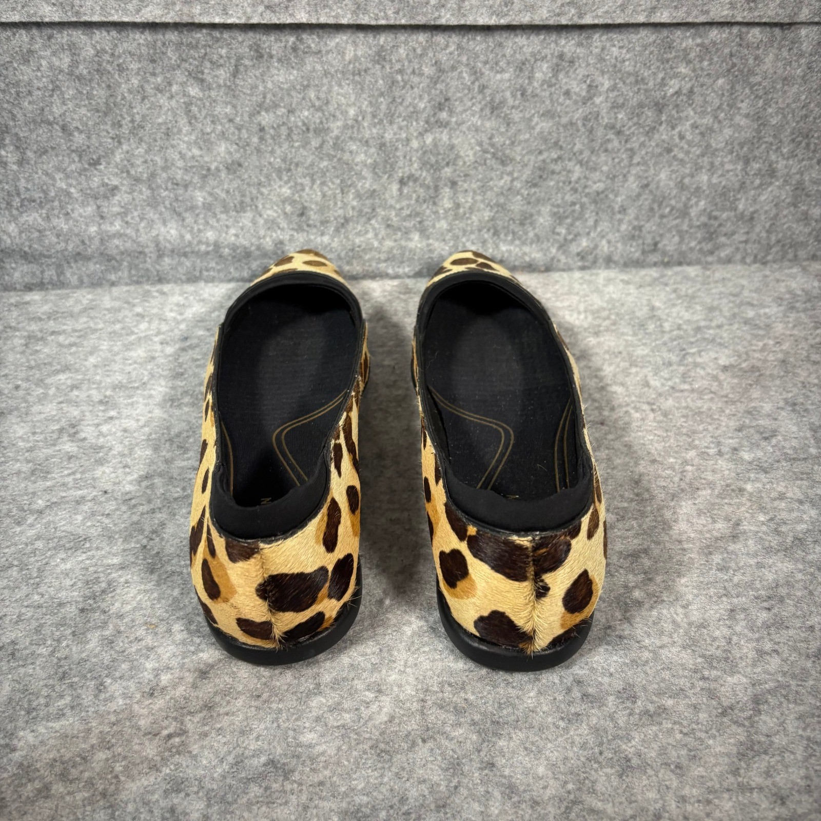 Cole Haan Womens Leopard Print Real Calf Hair Pointed Toe Flats Sz 7.5
