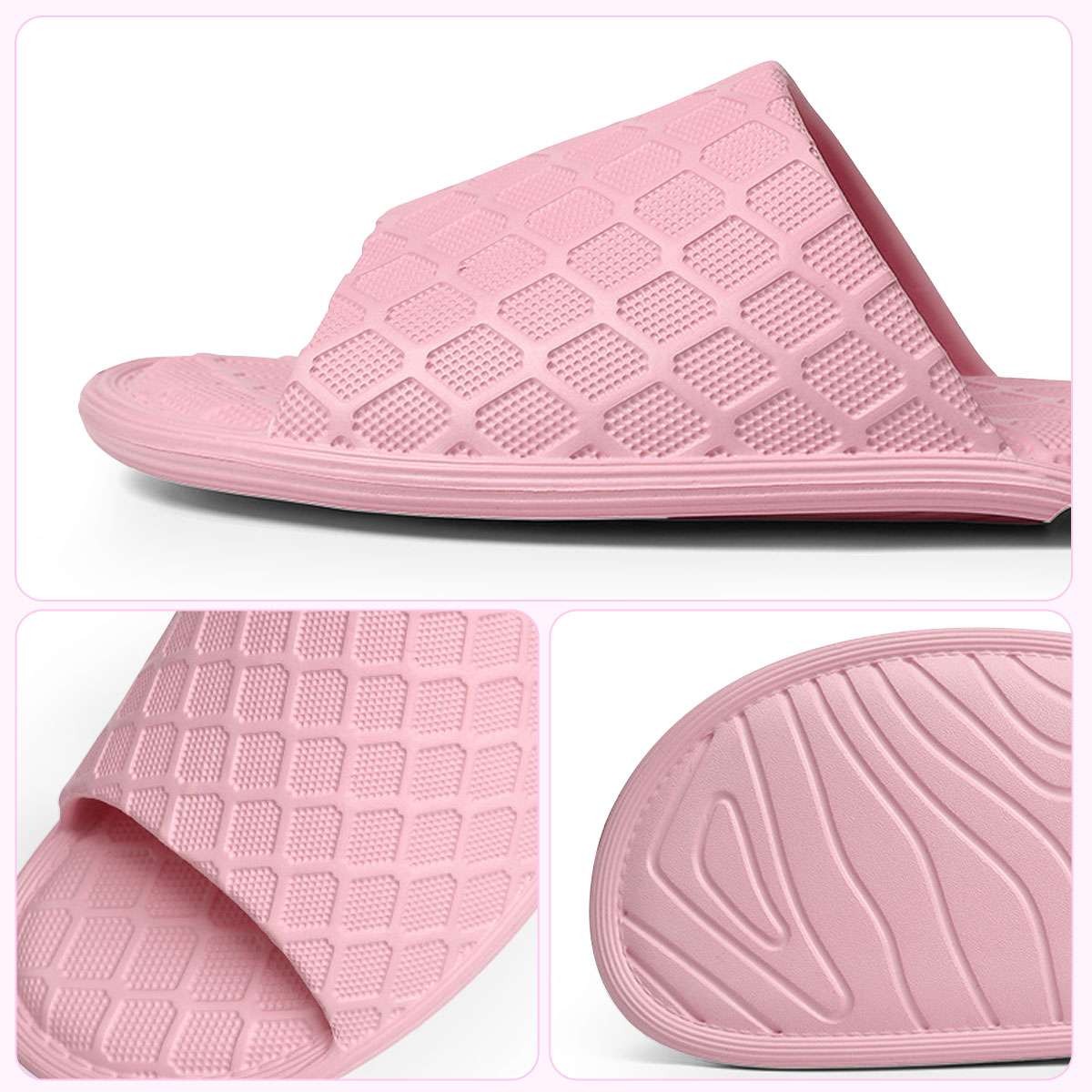 Womens Men Non-Slip Slides Shower Slippers House Sandals Bathroom Shoes Durable
