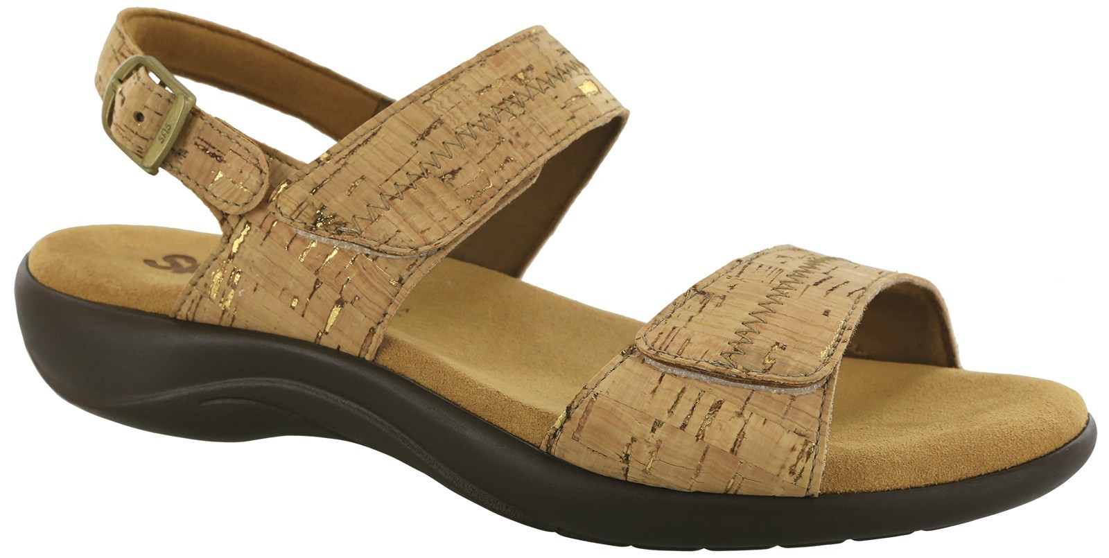 SAS Nudu Sandal Golden Cork 6 Medium Women’s Shoes New In Box Save Big