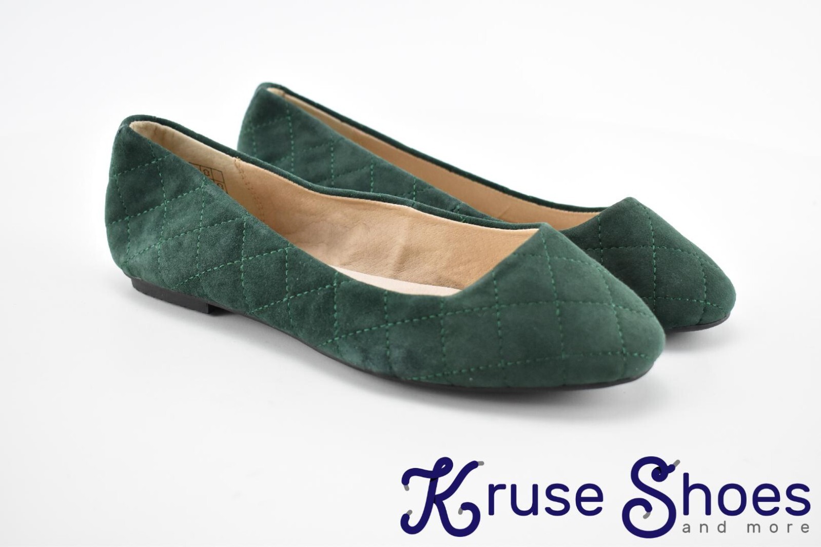 Lands End Women’s Quilted Ballet Flats «Deep Pine» Size 6.5D