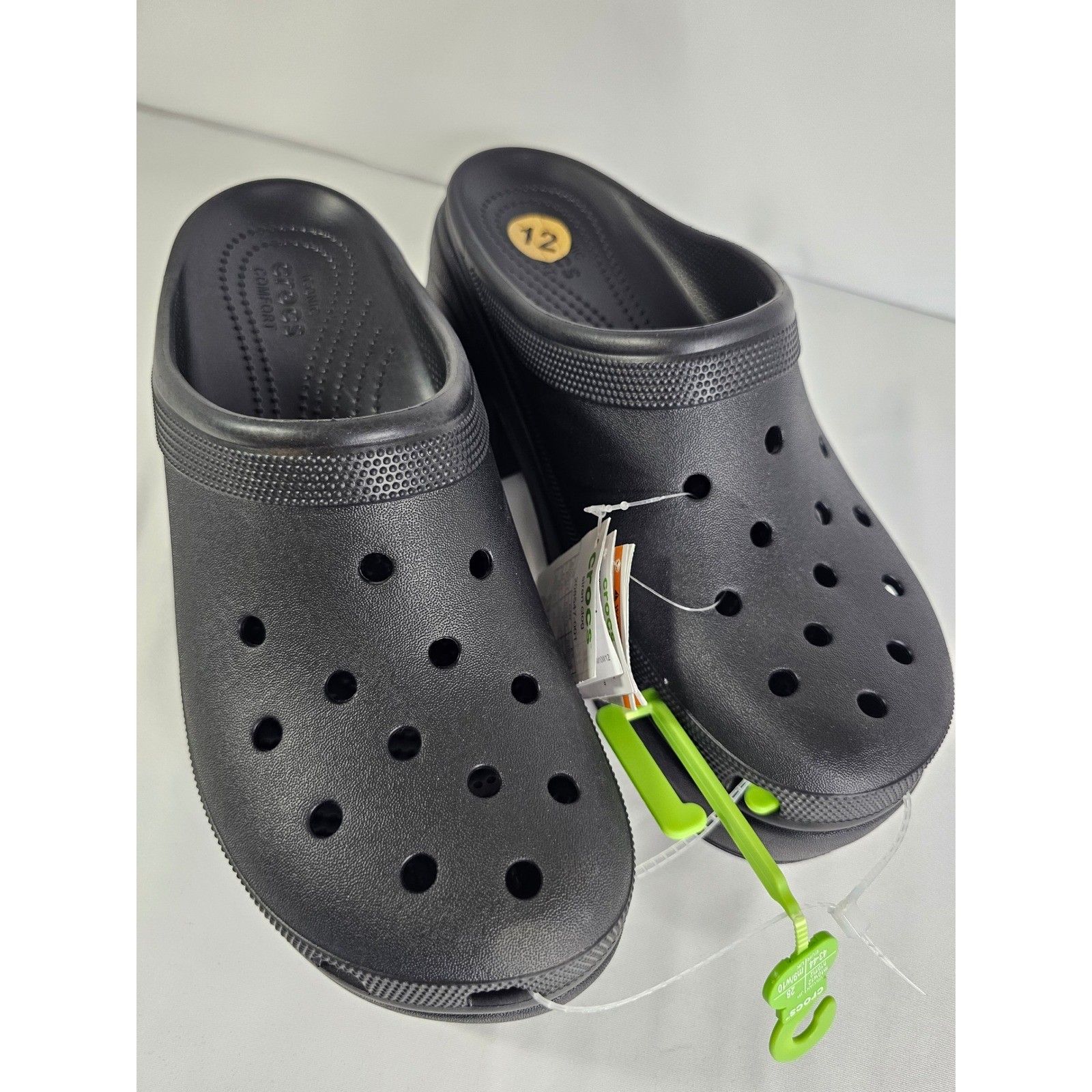 Crocs Siren Clog Black Platform High Heel Mules Womens Size 12 Mens Size 10