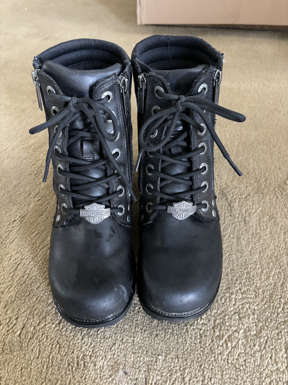 Harley Davidson womens leather boots size 8