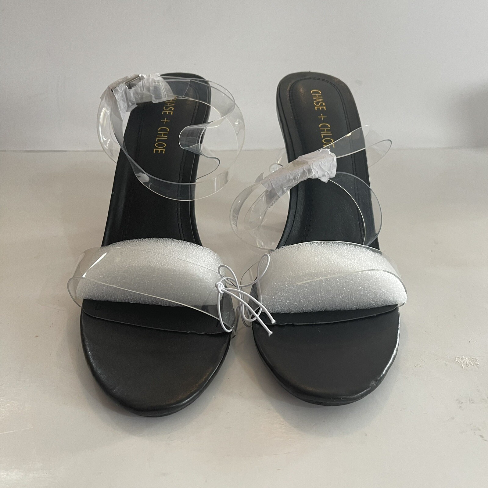 Chase + Chloe Aura-1 clear heels womens size 9 new