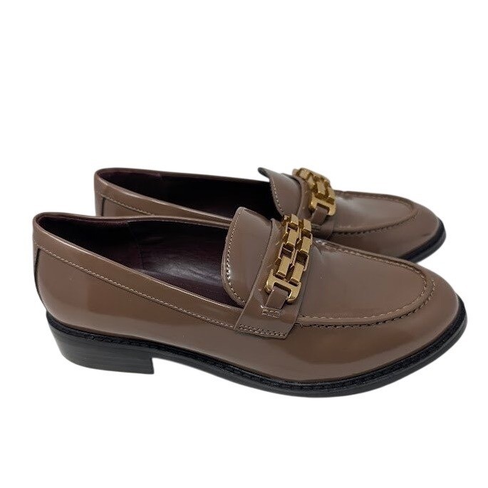 Franco Sarto Akron Patent Leather Loafers Brown Slip On Comfort Shoes Women’s 6