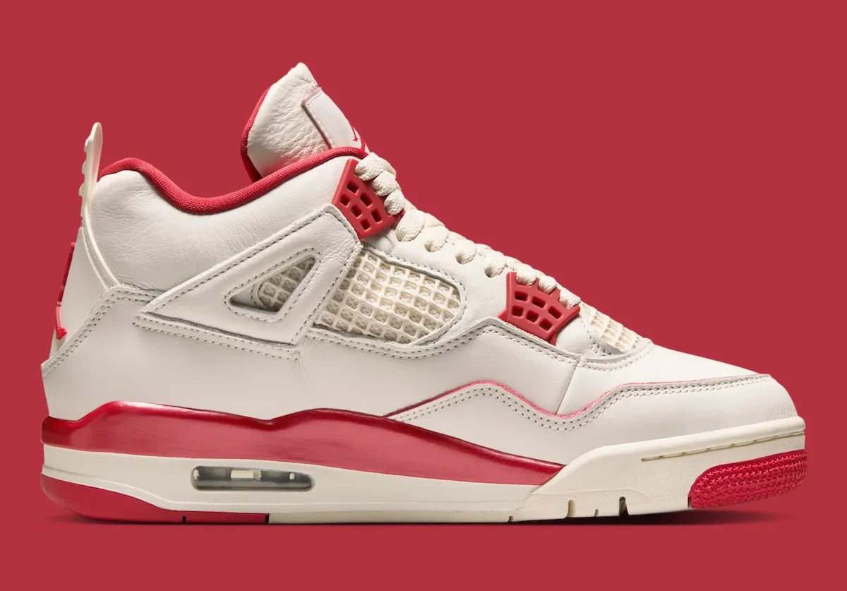 Nike Air Jordan 4 Retro Shoes Pale Ivory Sierra Red HV0823-108 Women’s Sizes NEW